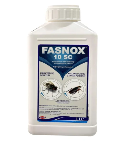 Fasnox 10 SC Kokusuz Haşere Öldürücü Karasinek Hamam Böceği Haşere İlacı 1lt