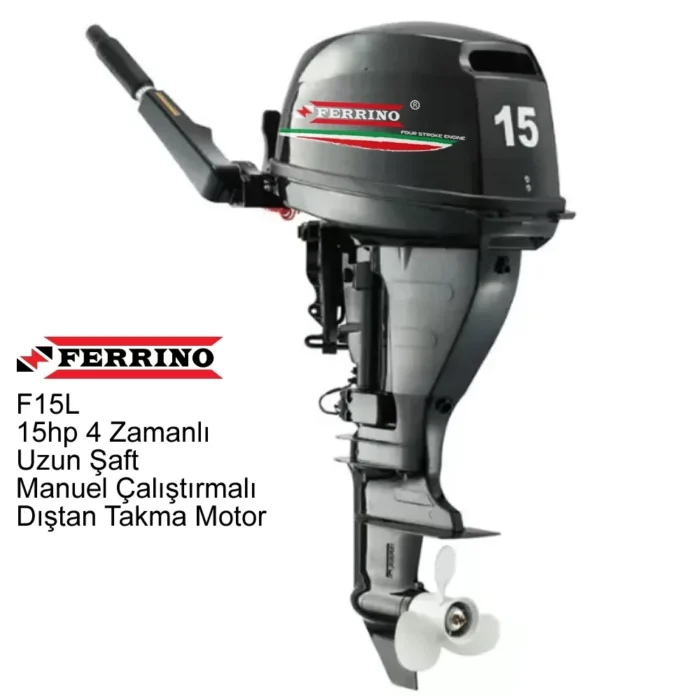 ferrino 15hp 4 zamanli uzun saft manuel calistirmali distan takma motor 112608053 sw1000sh1000