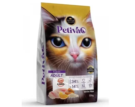 Petiva Kısırlaştırılmış Balıklı Kedi Maması 1.5 Kg