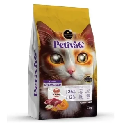 Petiva Kısırlaştırılmış Kuzulu Kedi Maması 7 Kg
